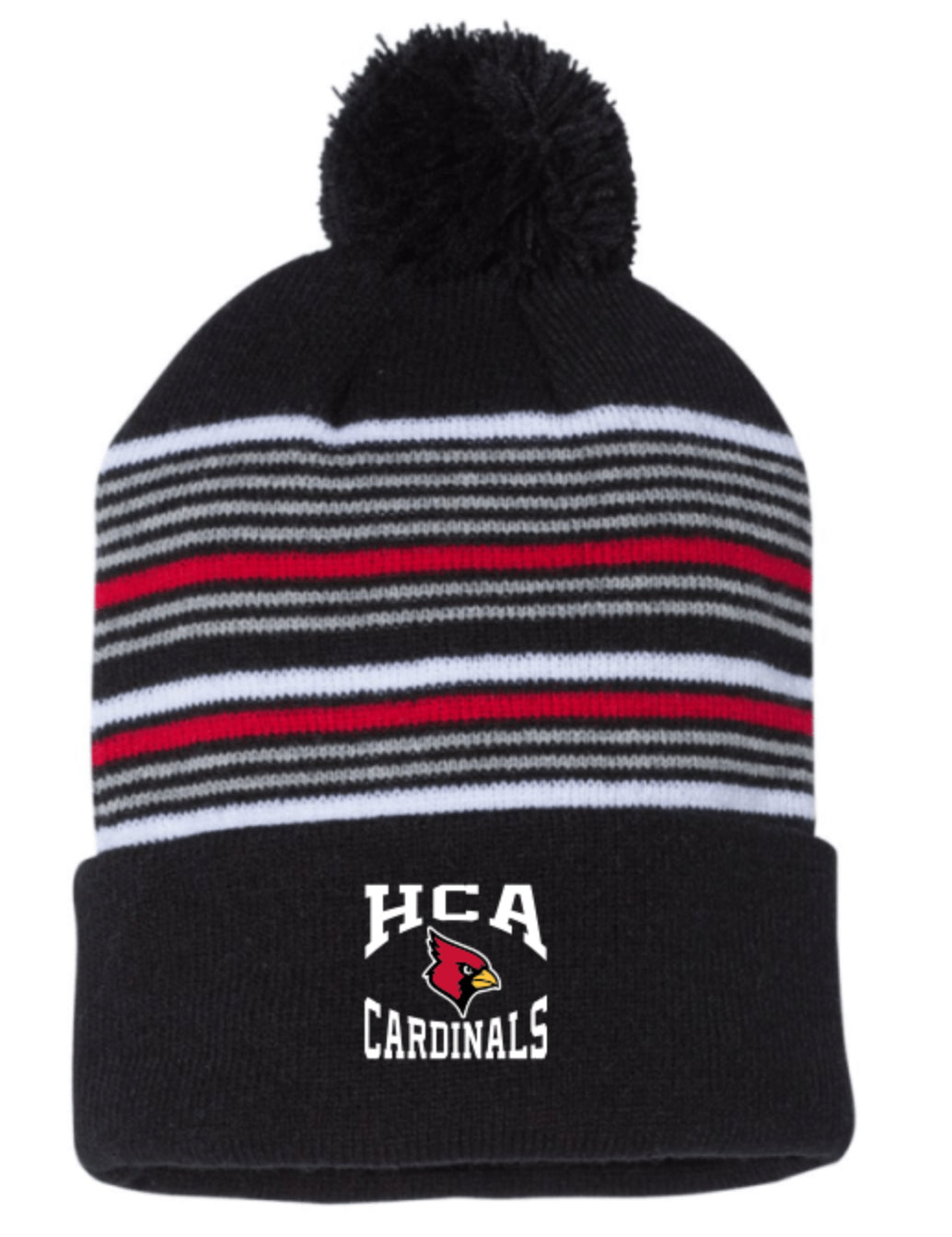 Pom Embroidered Winter Hat