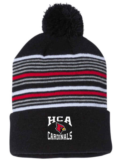 Pom Embroidered Winter Hat